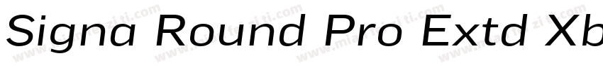 Signa Round Pro Extd Xblack Italic字体转换